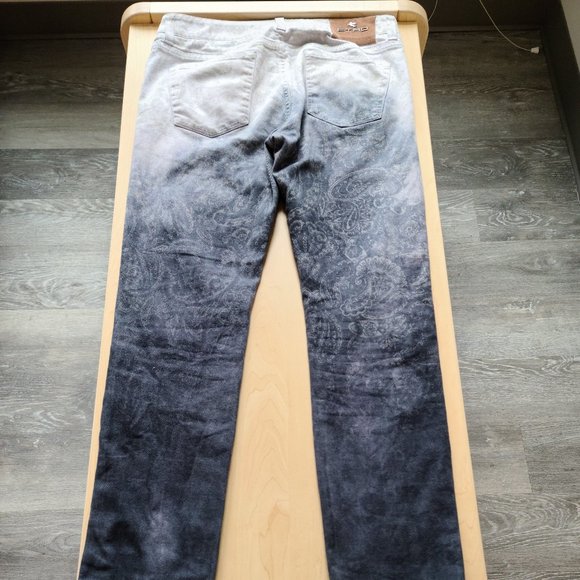 Etro Gradient Paisley Print Denim